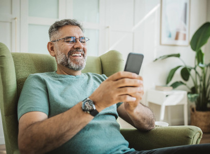 Smiling happy person